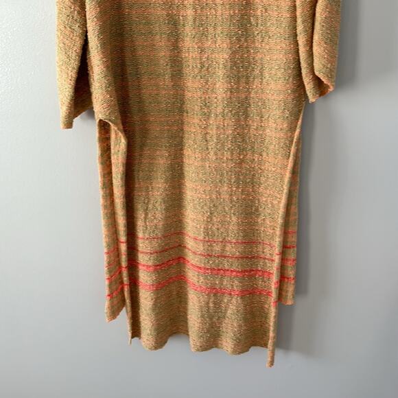 Free People Hooded Tunic Size Medium Color Cream and Orange Berkley - Picture 10 of 10
